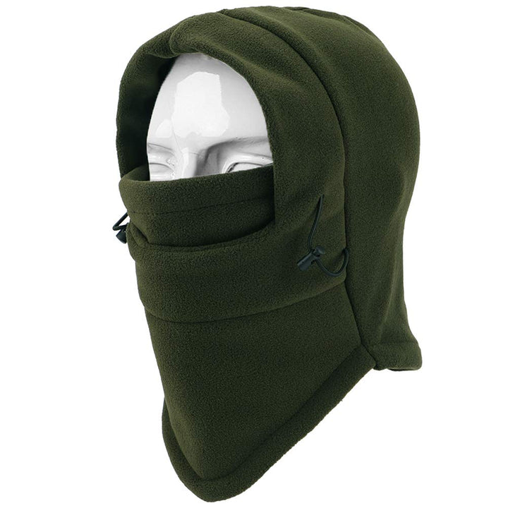 Kids Winter Hats Balaclava Ski Mask Windproof Warm Adjustable with Fleece Lining Hat for Boys Girls Army Green