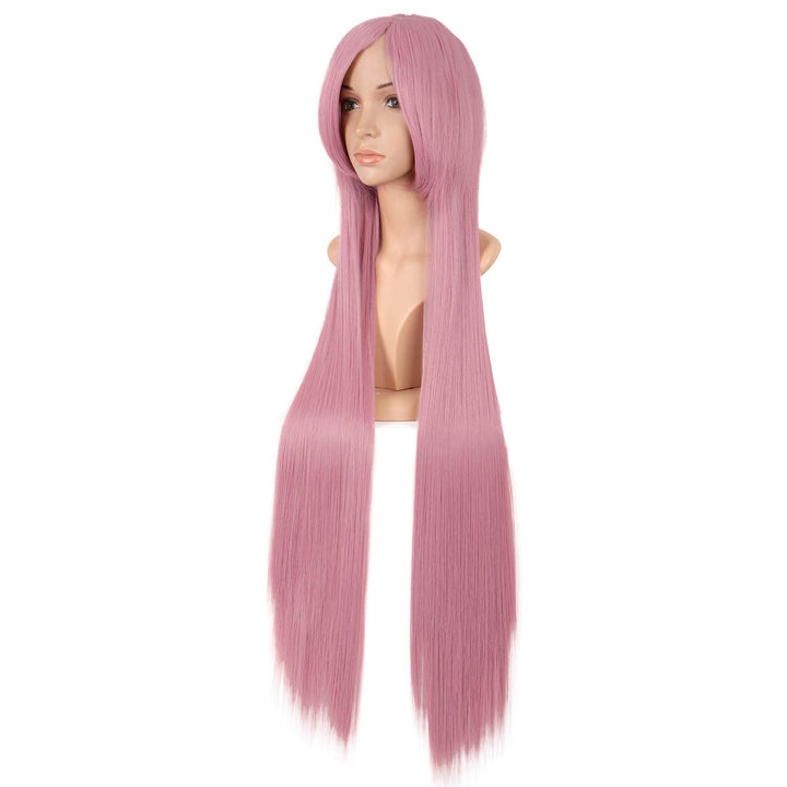 39 Inch/100cm Side Bangs Long Lolita Cosplay Party Pink Straight Wig 100cm