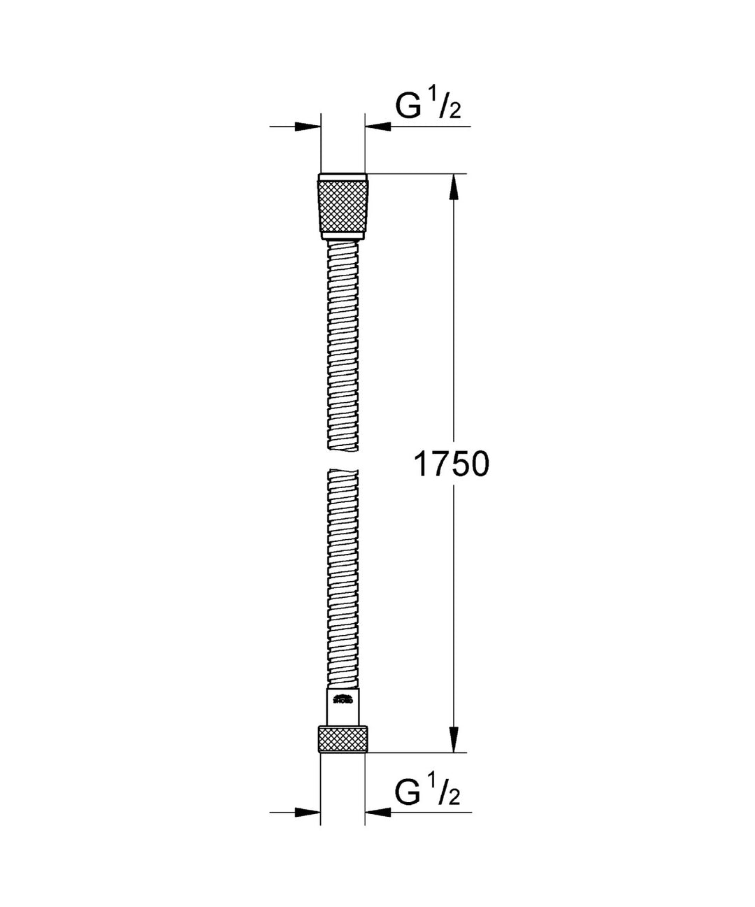 Grohe 28139000 Relexaflex Metal Hose, Starlight Chrome