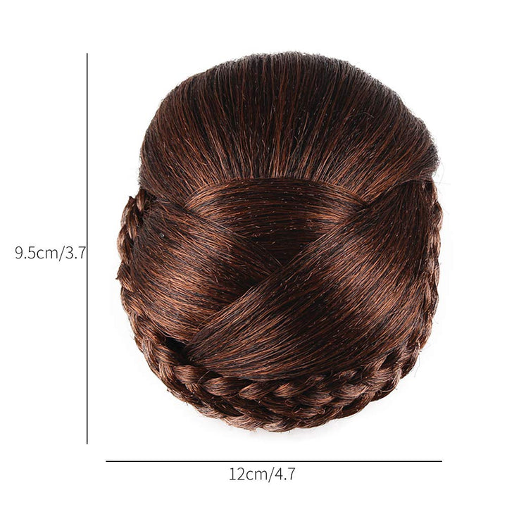 Light Borwn: Better-Home Synthetic Hair Braided Clip In Bun Hair Extensions Hair Pieces Women(Light Brown)