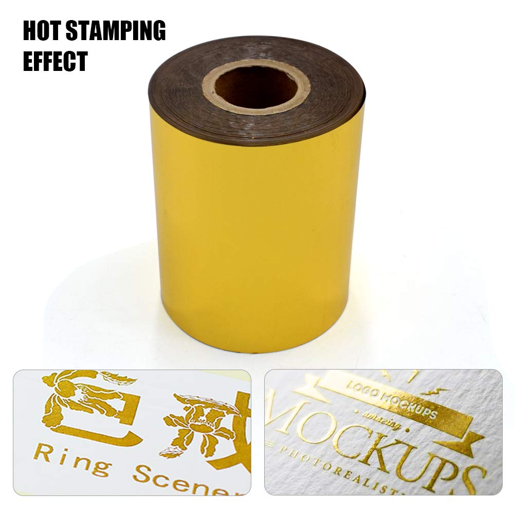 Gold Hot Foil Stamping Paper 3 x 400ft for Leather Bron