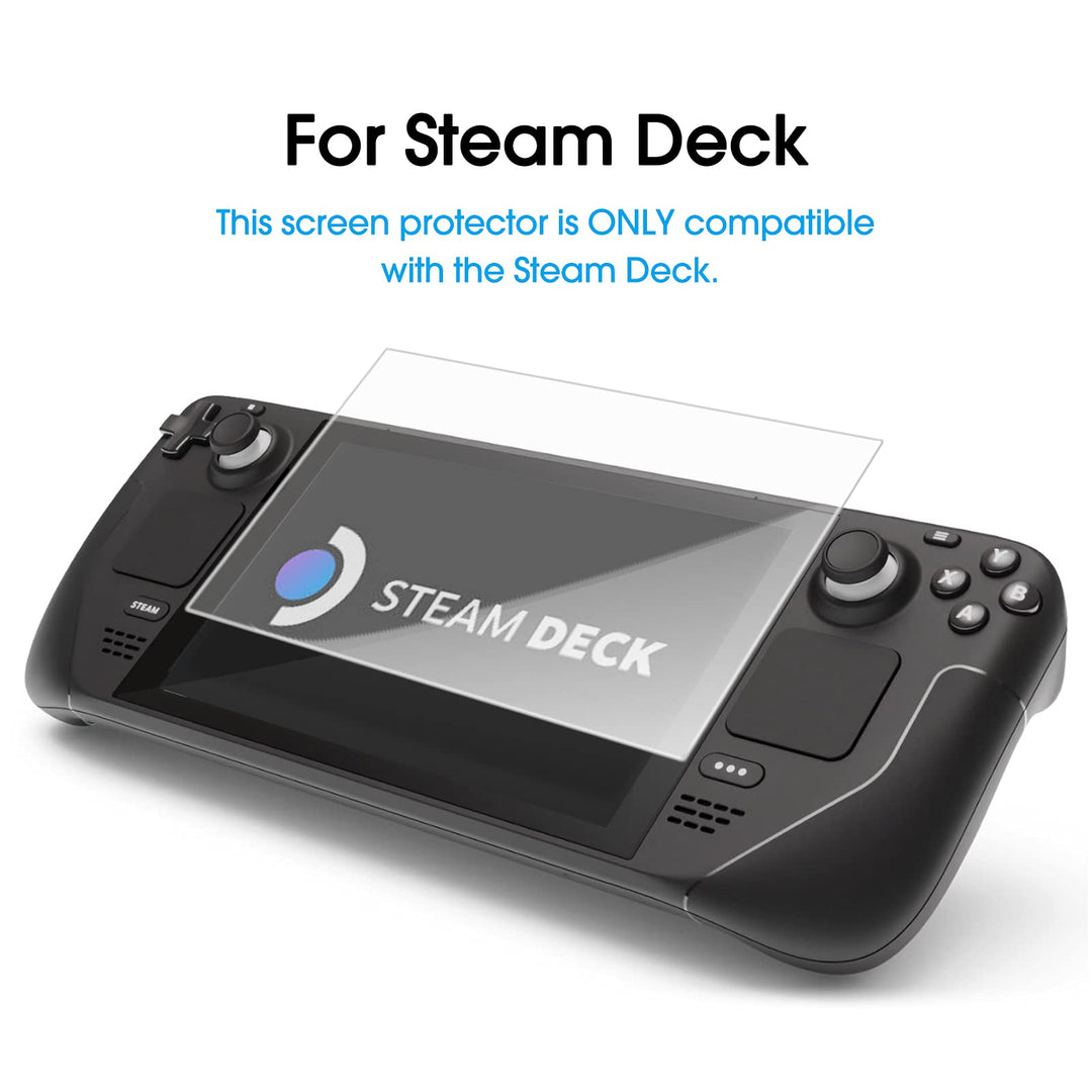 amFilm 3 Pack for Steam Deck/Steam Deck OLED Screen Protector Tempered Glass, Designed for Stream Steam Deck Accessories 2021 & 2022/Steam Deck OLED 2023
