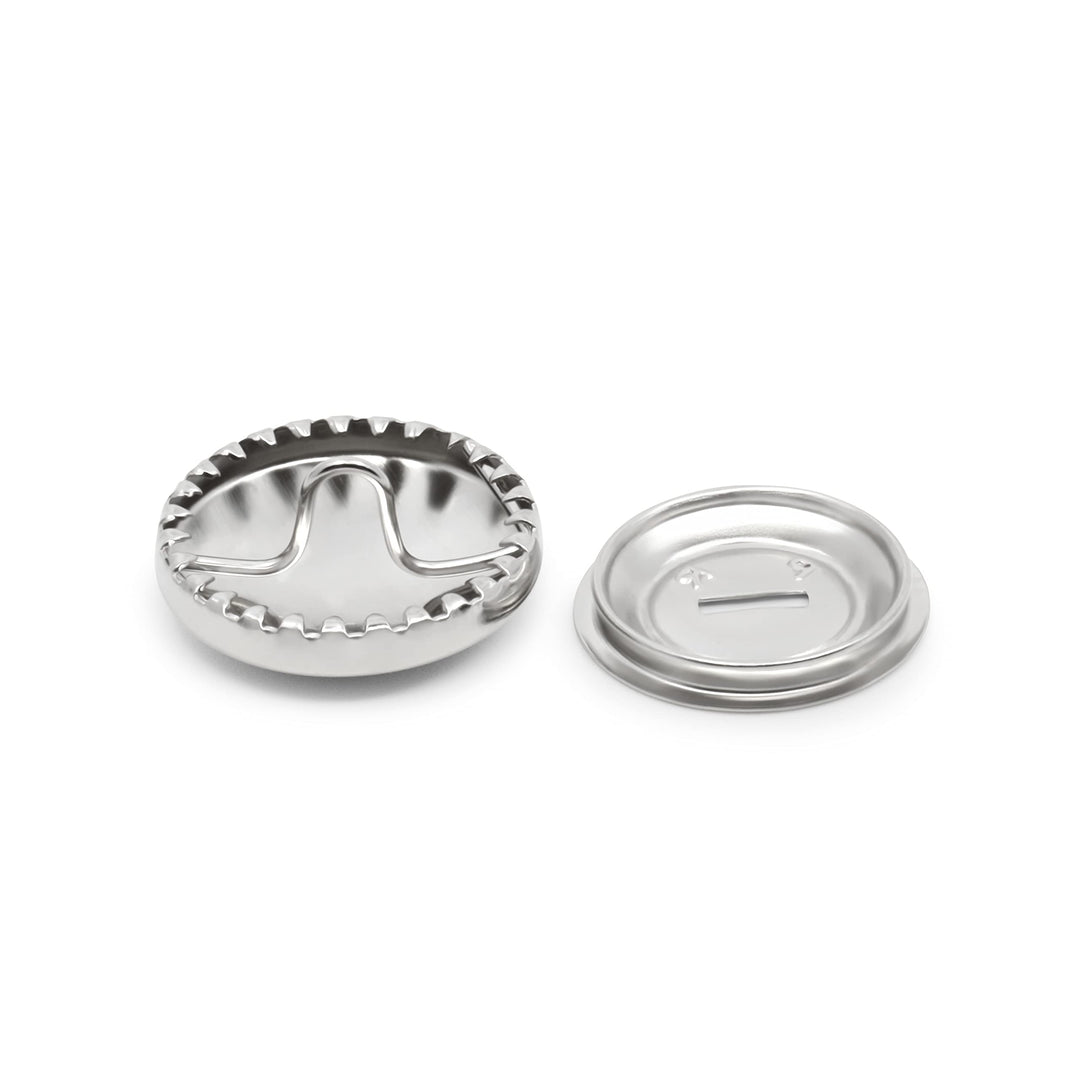 213-30 Half Ball Cover Buttons, Size 30 - 3/4-Inch, 4-Sets, Nickel