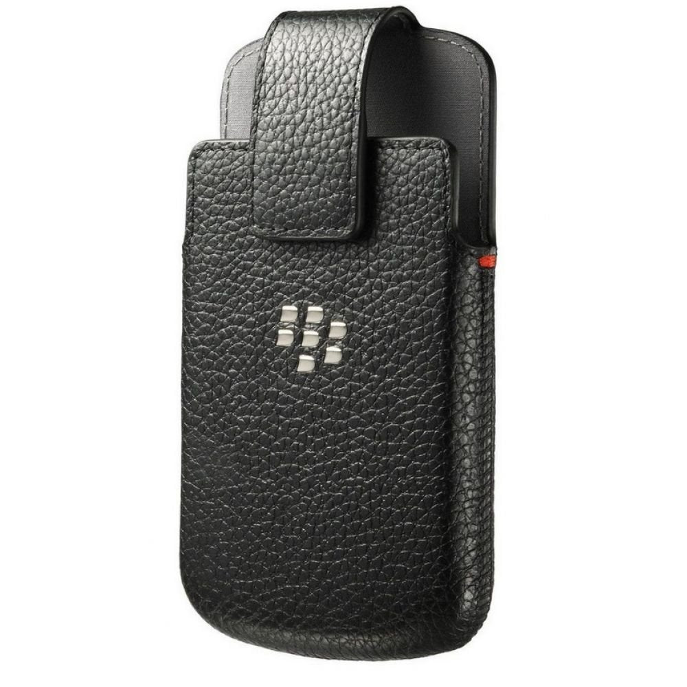 ACC-60088-001 Leather Swivel Holster Case for Blackberry Classic Q20 - Retail Packaging - Black