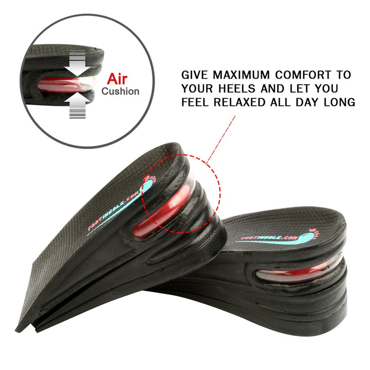 footinsole 3-Layer Air up Height Increase Shoes Insole 