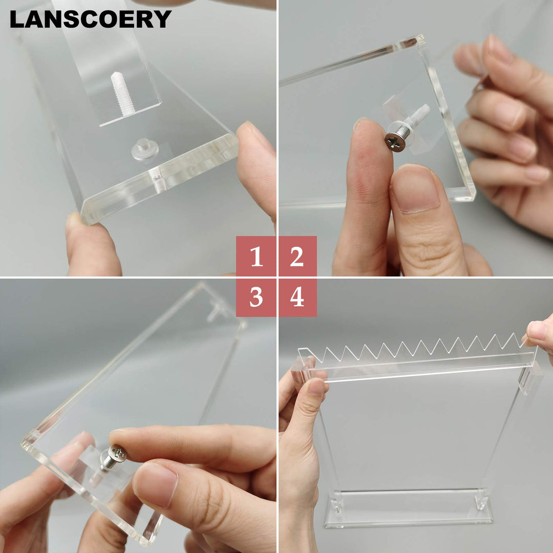 Necklace Display Stands Acrylic Bracelet Jewelry Tray Organizer Show for Women Girls Gallery Store Exhibit Presentation