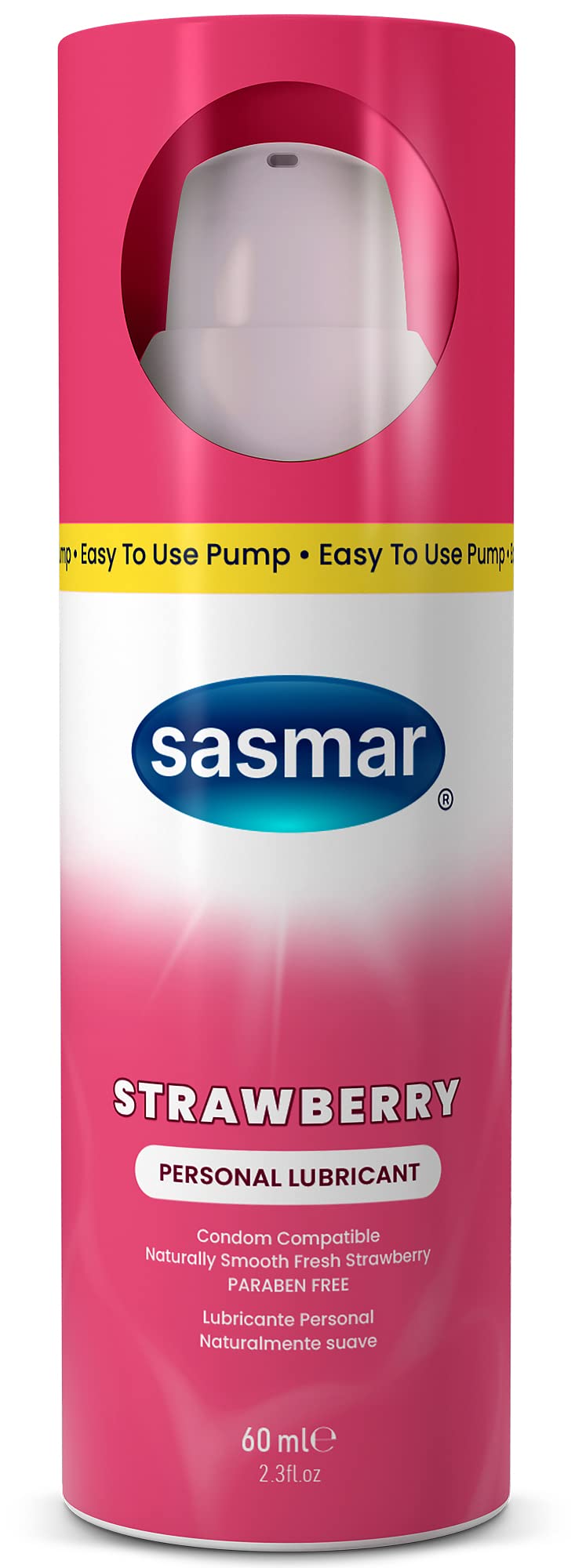 Sasmar Strawberry Personal Lubricant Pump 60ml