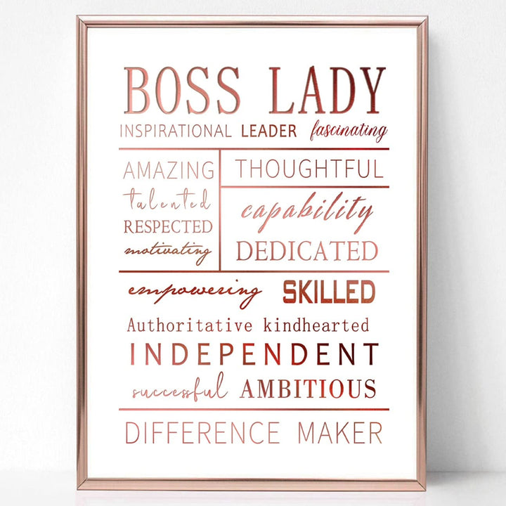 Boss Lady Bosses Day Gifts for Women - Rose Gold Office