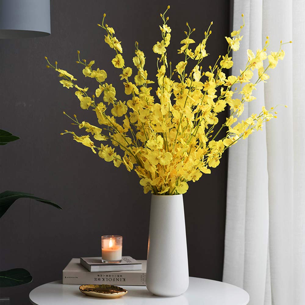 Nubry 12pcs Artificial Orchids Flowers Fake Silk Dancin