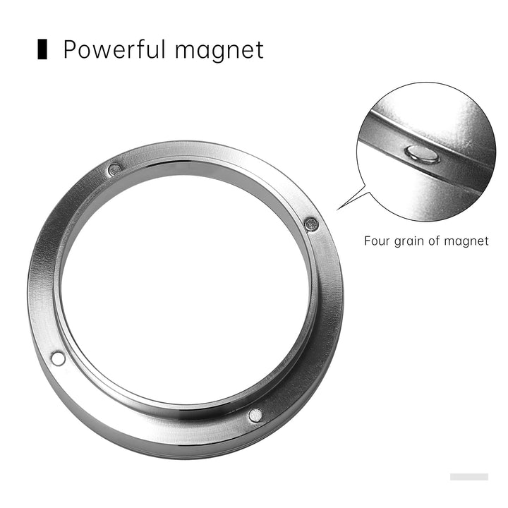 53mm Espresso Dosing Funnel with Magnet, Stainless Steel Coffee Dosing Ring Compatible with 54mm Portafilter