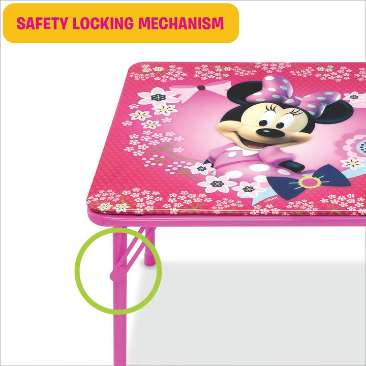 Minnie Mouse Table &amp; Chair Set for Toddlers 24-48M, Includes 1 Table &amp; 1 Chair [Amazon Exclusive] Table: 20L x 20W x 16.4H, Chair: 12L x 11.6W x 17H - Weight Limit: 70 lbs