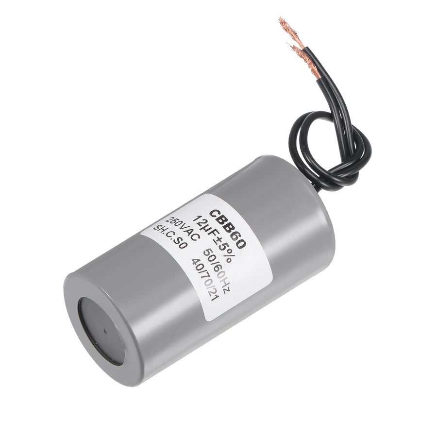 MECCANIXITY CBB60 Run Capacitor 12uF 250V AC 2 Wires 50