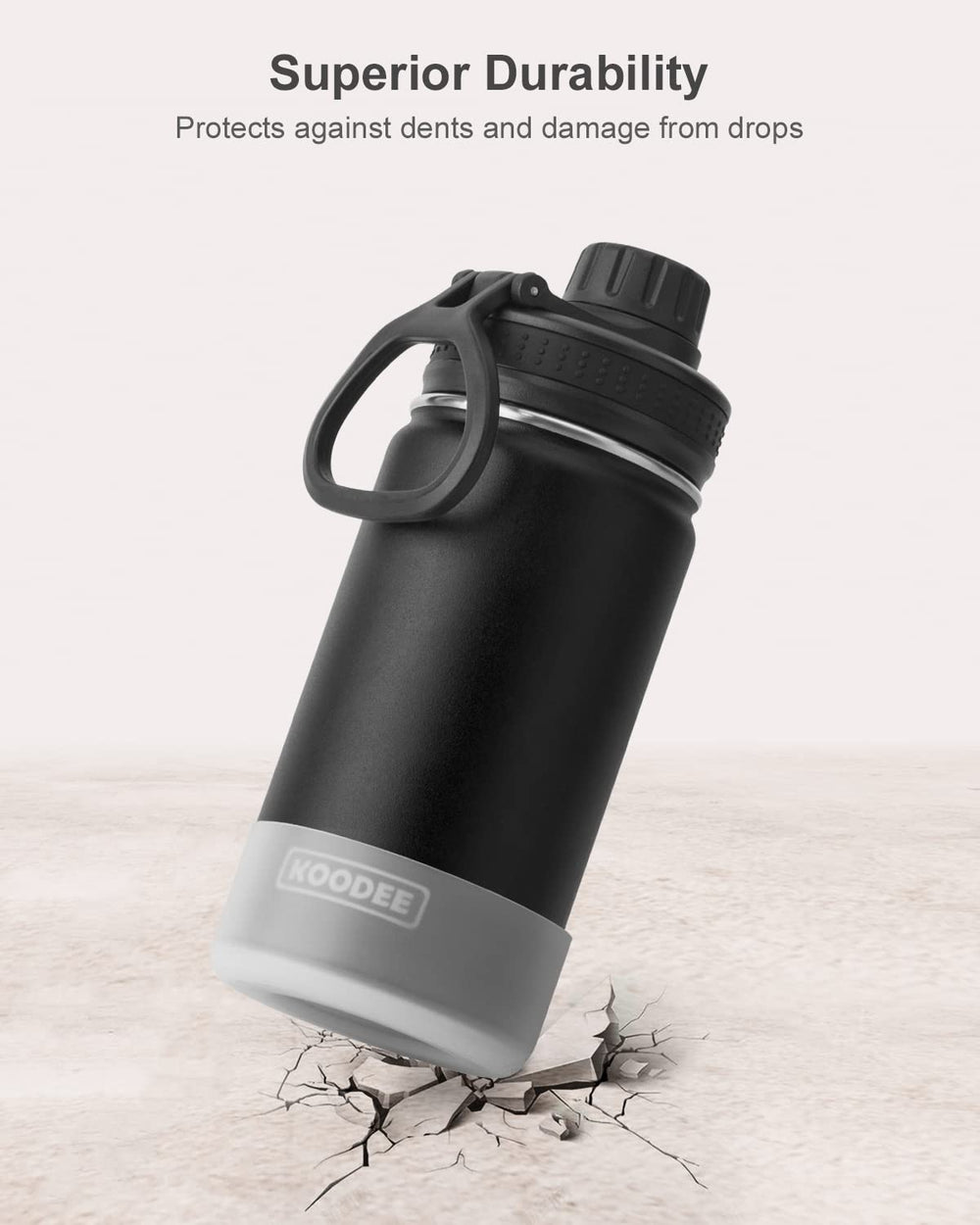 koodee Water Bottle for School-12 oz Stainless Steel Va