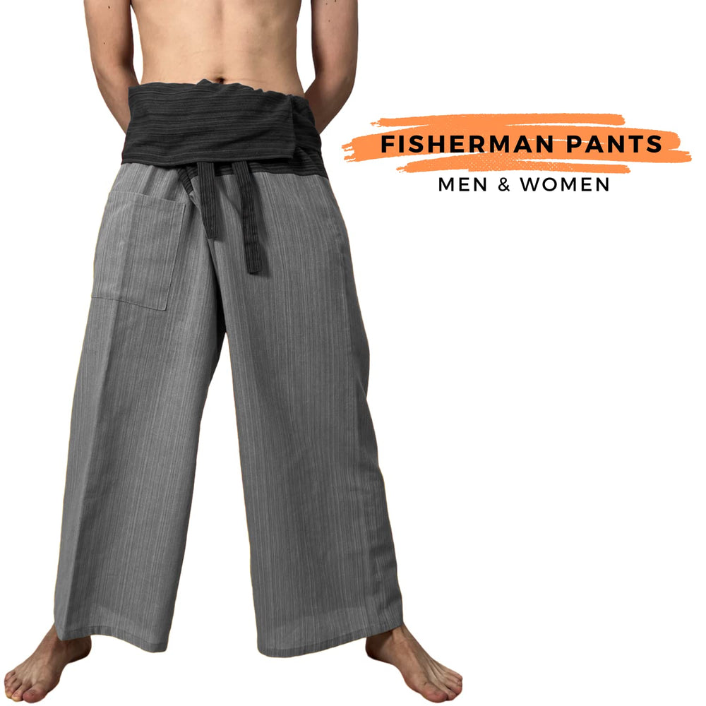 LovelyThaiMart - 2 Tone Thai Fisherman Pants for Men &a