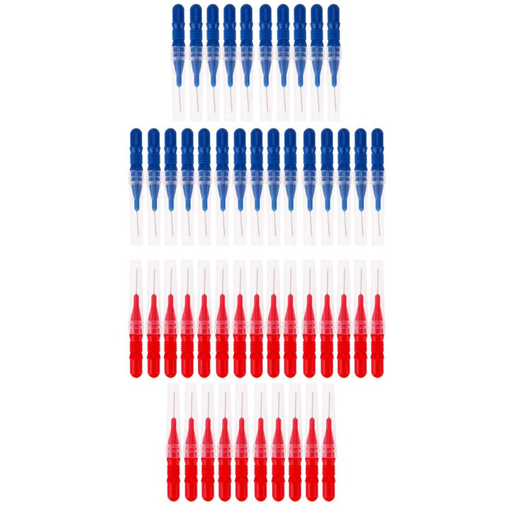 250pcs Interdental Brush Dental Floss Silicone Toothpicks Soft-Dental Floss Teeth Stick Double-Ended Toothpick