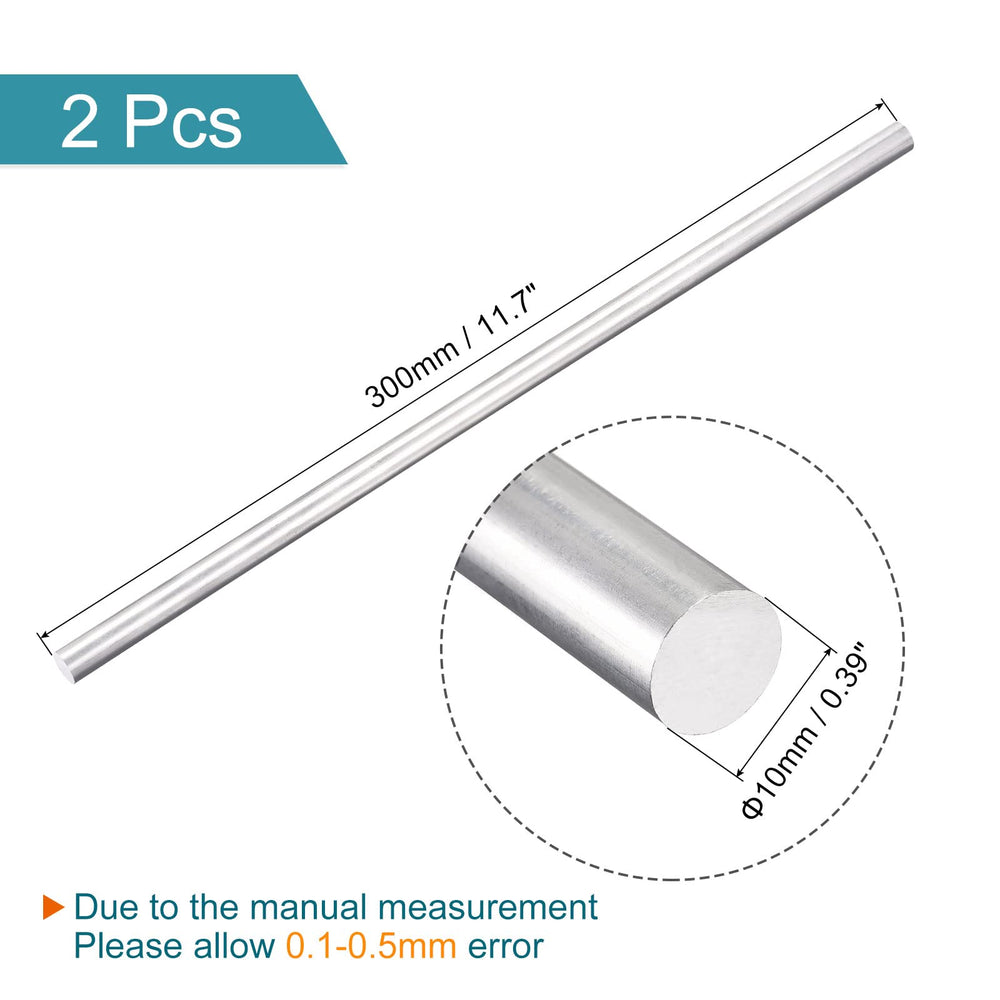 MECCANIXITY Aluminum Solid Round Rod 10mm Diameter 300m