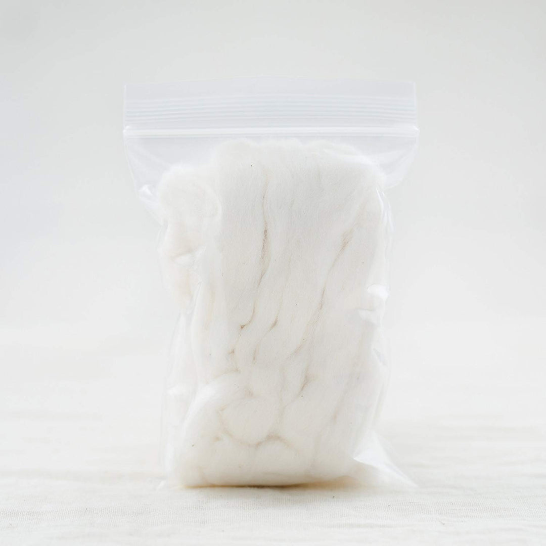 Japanese Organic Cotton Sliver 13 Feets 100% Organic Unbleached [Made in Japan] (4 Packs)