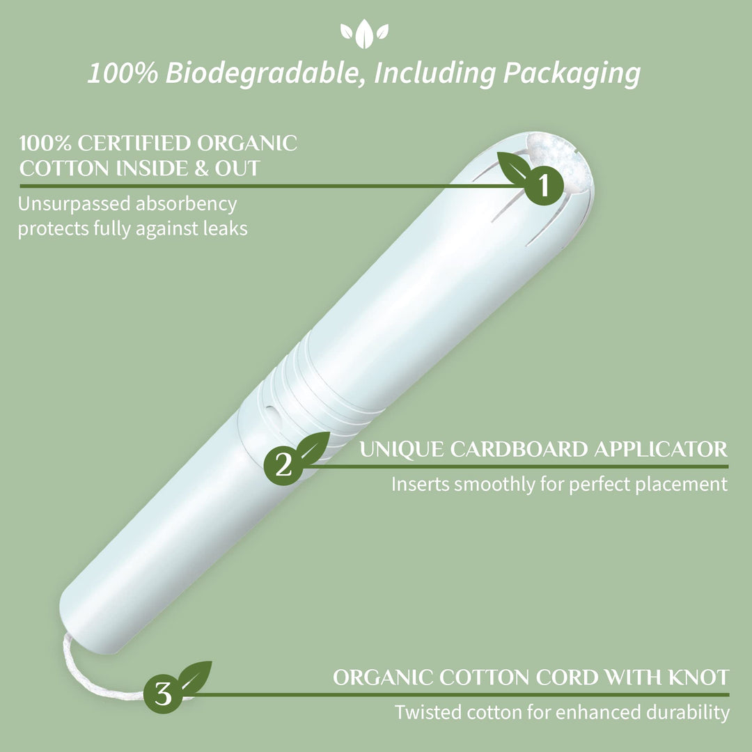 Organyc 100% Certified Organic Cotton Tampons, Cardboar