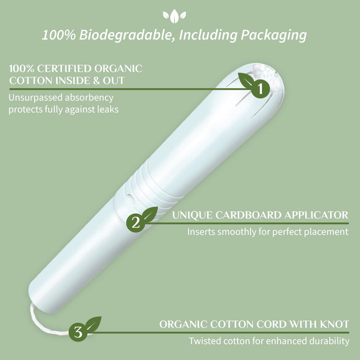 Organyc 100% Certified Organic Cotton Tampons, Cardboar