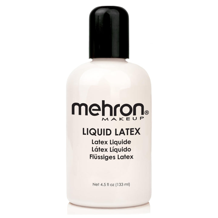 Makeup Liquid Latex | SFX Makeup | Halloween Latex Makeup | Latex Glue for Skin | Prosthetic Glue 4.5 fl oz (133 ml) (Clear)