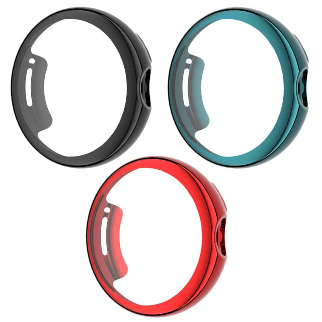 Compatible with Google Pixel 2/Pixel Watch Accessories Protector Case Soft TPU Shock Proof Scratch Resistant Cover Ultra Thin Protector Shell Bumper- Smartwatch Accessories (Black,Celadon,Red)