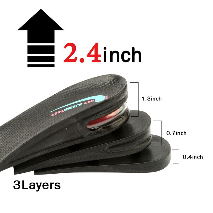 footinsole 3-Layer Air up Height Increase Shoes Insole 