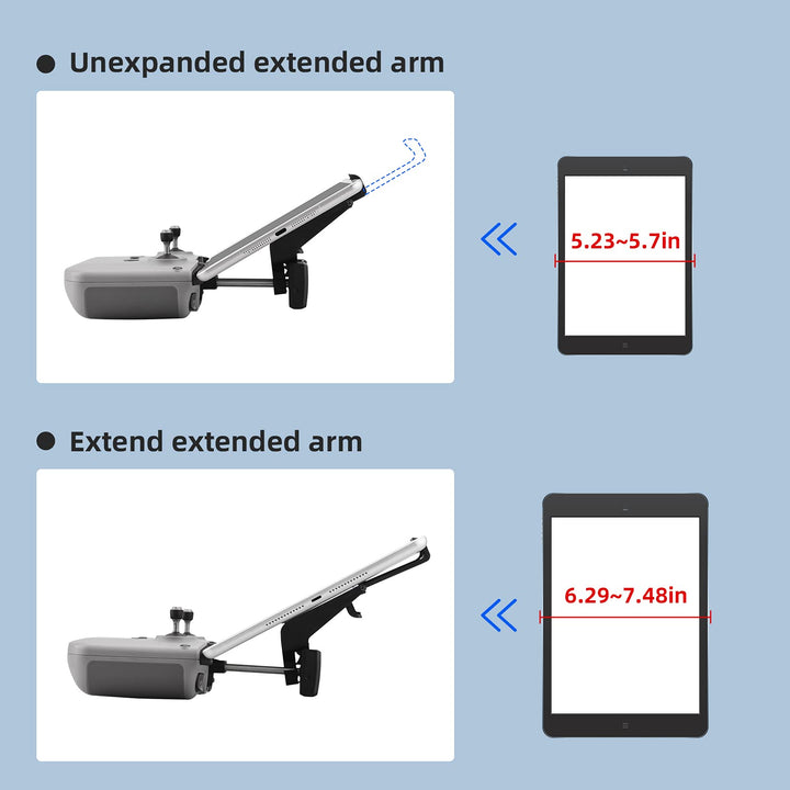 Adjustable Tablet Extended Bracket Holder for DJI Neo/Mini 4K/Mini 4 Pro/Mini 2/Mini 3/AIR 3/2S/Mavic 3 Drone Remote Controller 7-10.5 Inch Tablet Clip Stand Mount for iPad Mini/Air Accessories