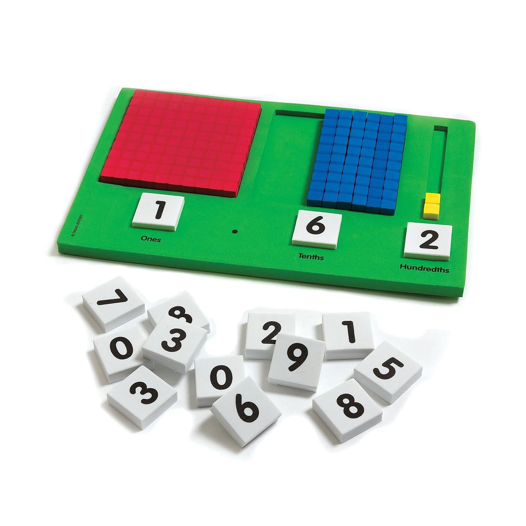Educational Resources Base Ten Decimal Frame, Multicolor 0.88 H x 11.0 L x 8.5 W