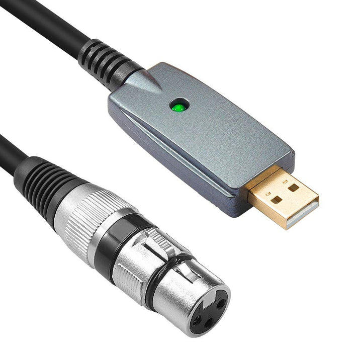 Disino USB Microphone Cable,XLR Female to USB Mic Link 