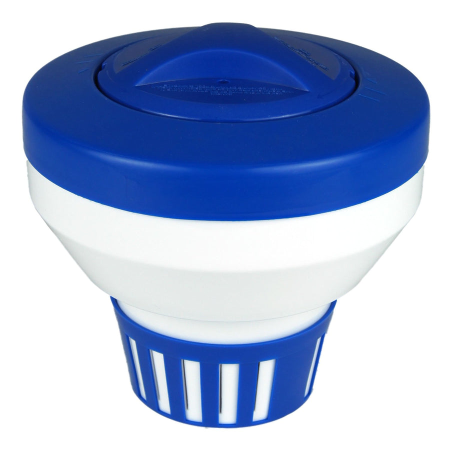 32155 Floating Swimming Pool Chlorine and Bromine Dispenser, Large, Blue