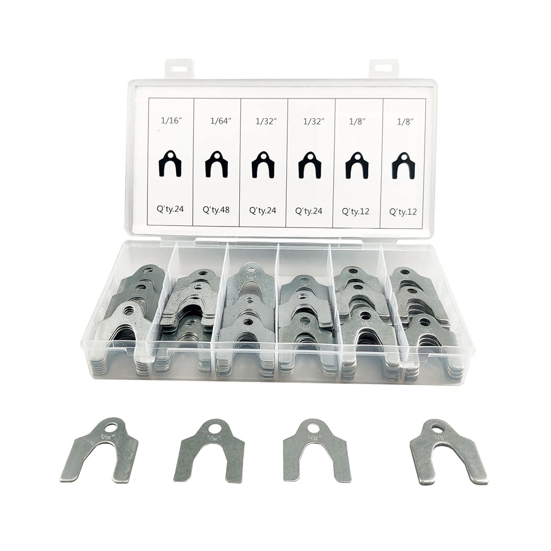 144 Pieces Auto Alignment Body Shim 1/16 1/64 1/32 1/8 Alignment Shims Assortment Set