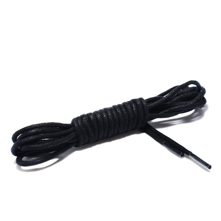 Waxed Round Oxford Shoe Laces for Dress Shoes Chukka Boots 3 Pairs (36 inches (91 cm), Black)