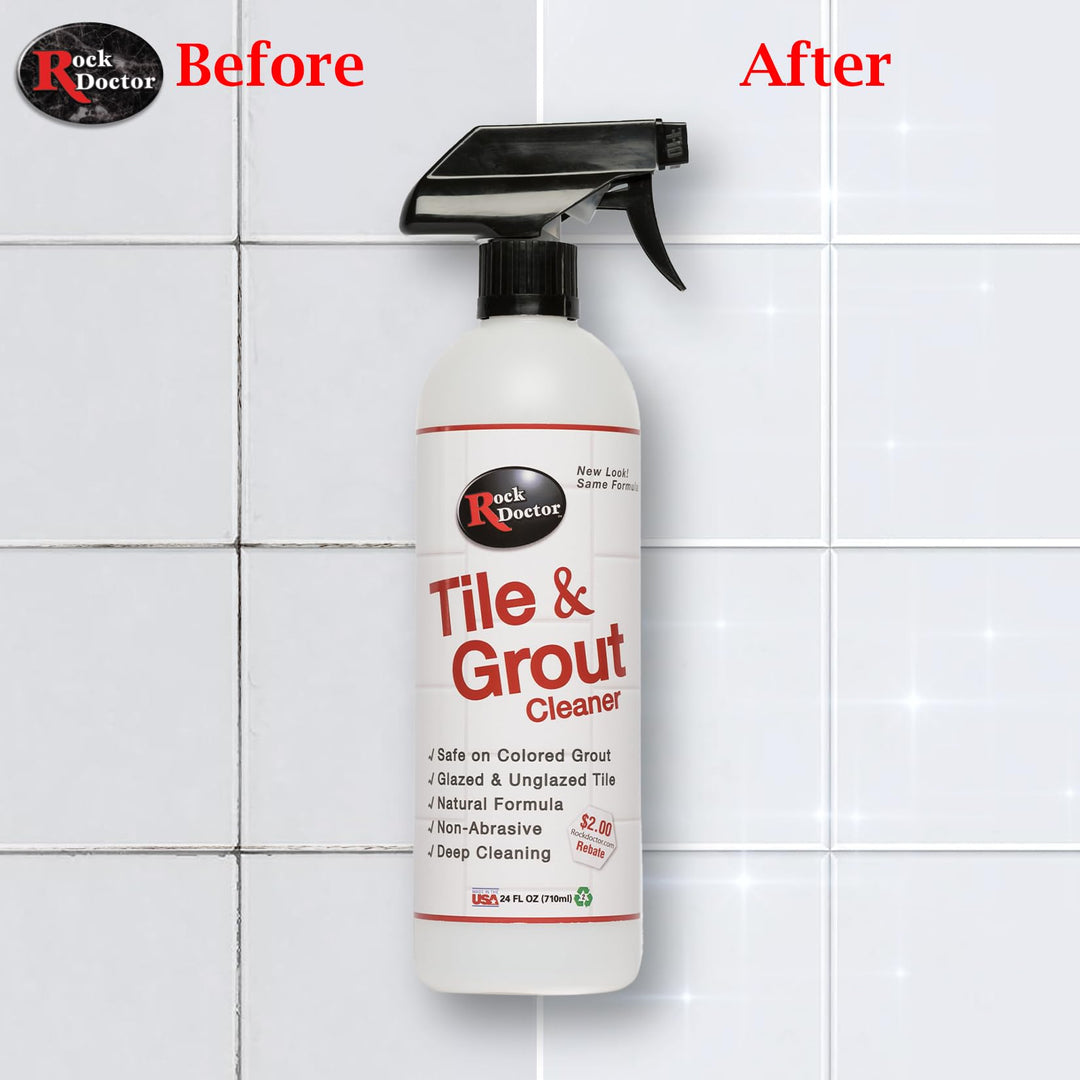 Natural Tile and Grout Cleaner, Remove Stains Dirt, Oil, and Soap Scum, Heavy Duty Non-Abrasive Tile Cleaner, Natural Formula, 1 Pack