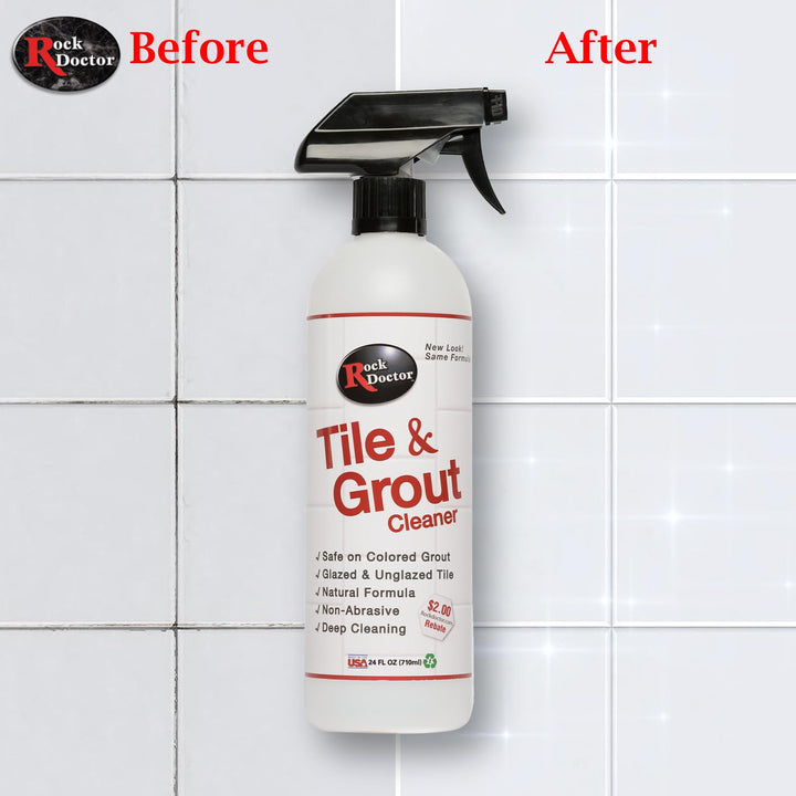 Natural Tile and Grout Cleaner, Remove Stains Dirt, Oil, and Soap Scum, Heavy Duty Non-Abrasive Tile Cleaner, Natural Formula, 1 Pack