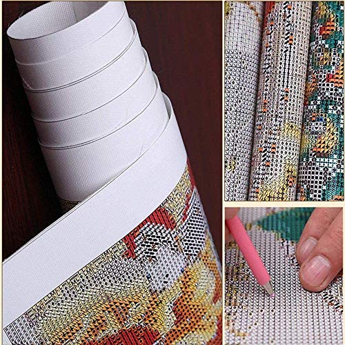 DIY 5D Full Drill Little Angel Girl Wing Picture Landscape Square Diamond Art Painting by Number Kits Religious for Adults &amp; Crystal Rhinestone Cross Stitch for Wall Decor Gift (40x30cm/16x12in)