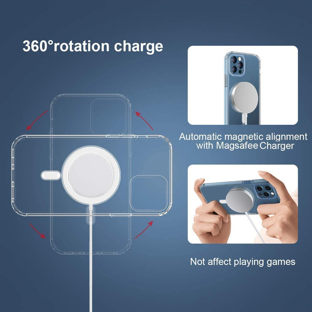 HVDI Clear Magnetic Case for iPhone Xs Max with Mag-Saf