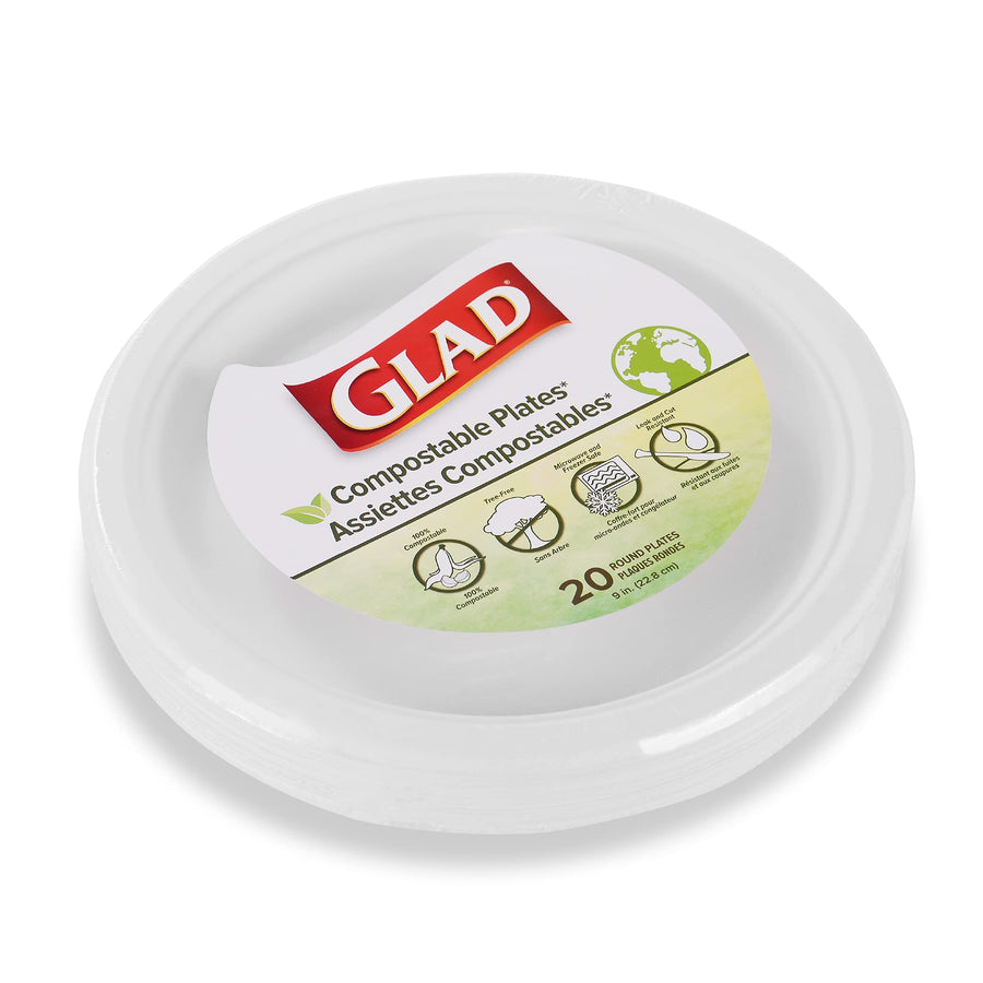 Glad Eco Compostable Compartment Plates
