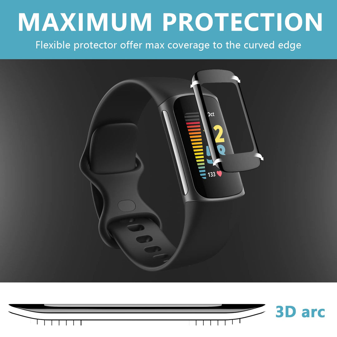EZCO 4-Pack Screen Protector Compatible with Fitbit Cha