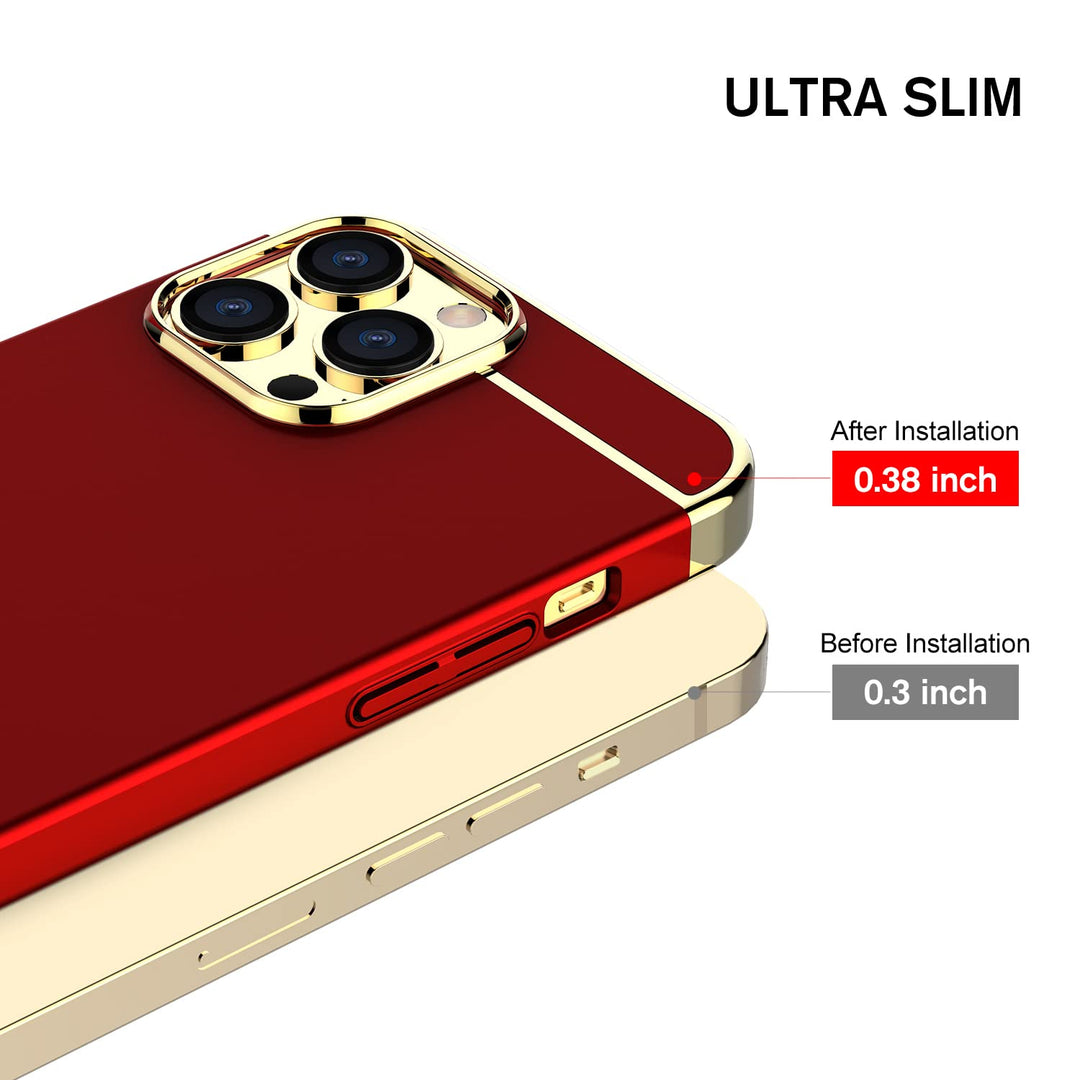 RORSOU 3 in 1 Ultra Thin and Slim Hard Case Coated Non 