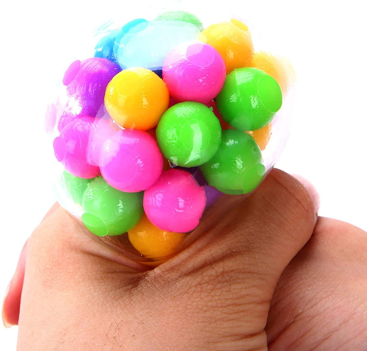 Rainbow Squishy Stress Balls Fidget Toy, Rainbow Relief Squeezing Stress Ball for Kids Adults, Tear-Resistant, Non-Toxic,Suit ADHD, OCD, Funny Stress Ball