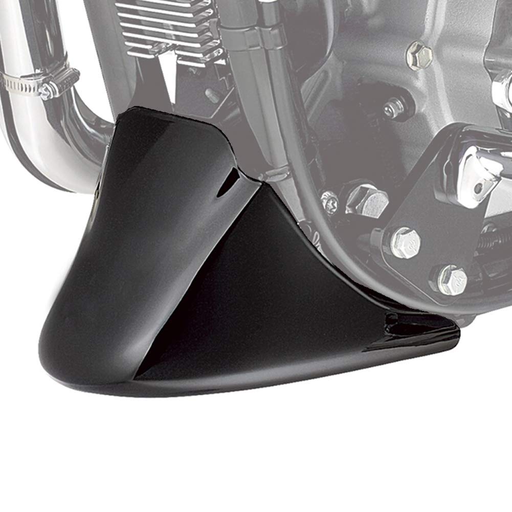 Glossy Black Front Spoiler Chin Fairing Lower Cowl Cover for Harley Sportster Iron XL 883 XL1200, Providing Protection from Wind and Debris