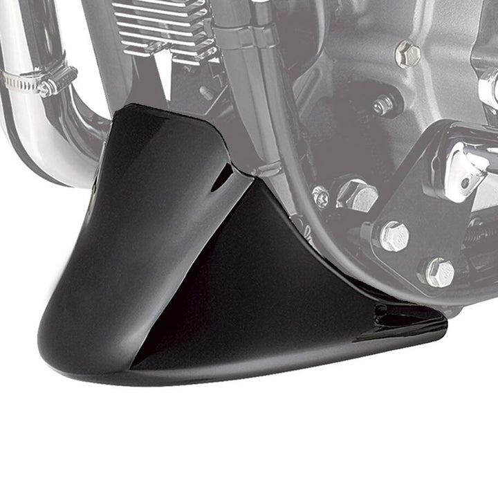 Glossy Black Front Spoiler Chin Fairing Lower Cowl Cover for Harley Sportster Iron XL 883 XL1200, Providing Protection from Wind and Debris