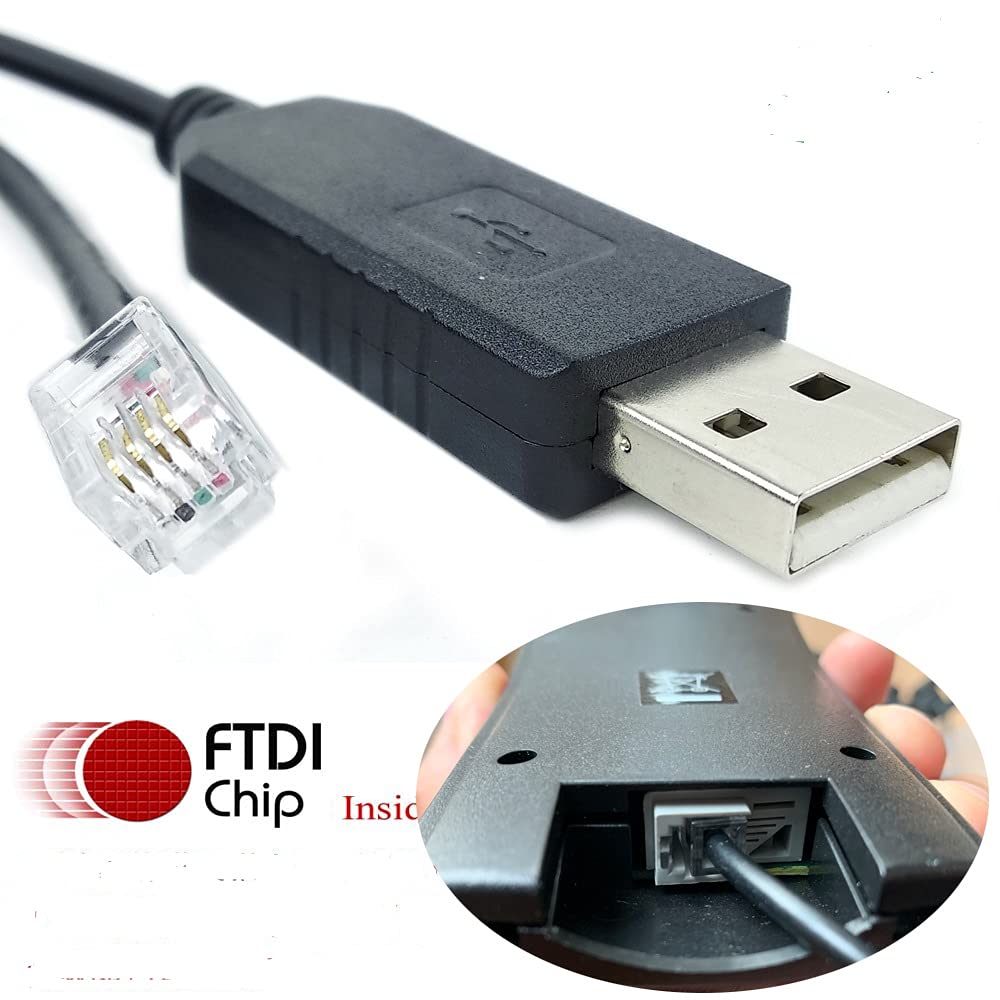 Suamdoen USB RS232 to RJ9 Serial Cable for PC Connect f