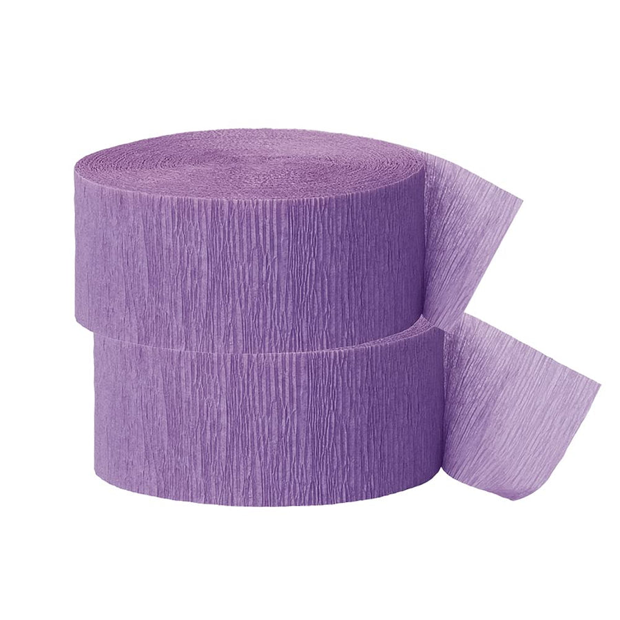 Crepe Paper Streamer, 81 Feet (2 Piece) - Party Supplies for Parties, Baby Shower, Bridal Shower (Lavender)