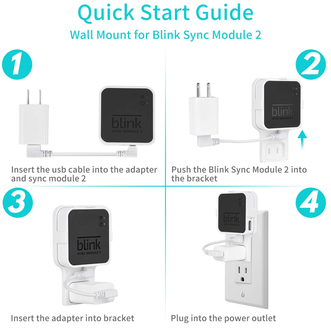 Outlet Wall Mount for Blink Sync Module 2, Mounting Bra