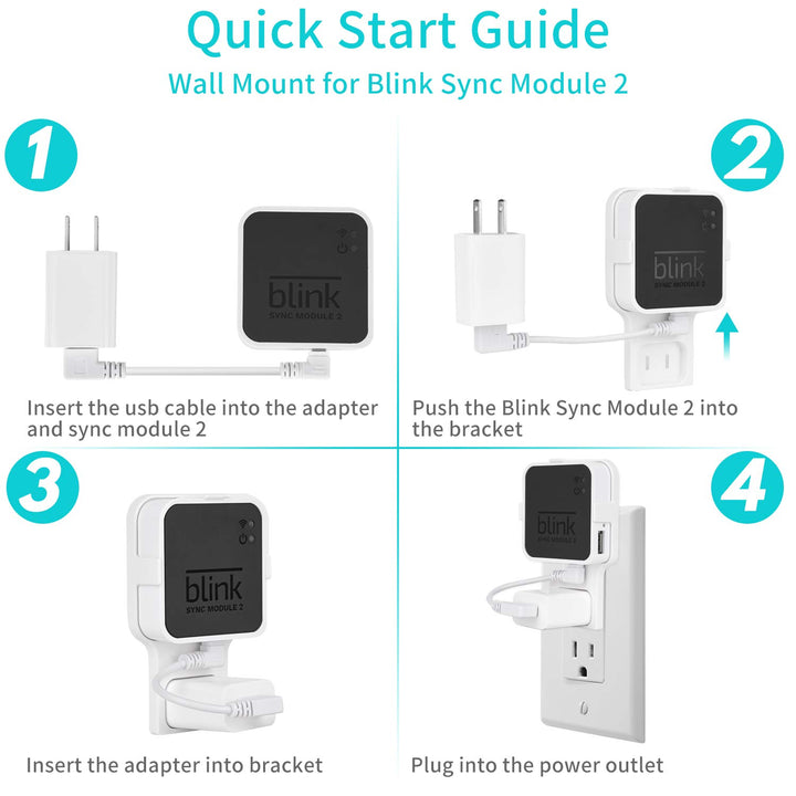 Outlet Wall Mount for Blink Sync Module 2, Mounting Bra