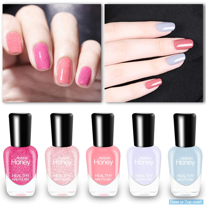 New Nail Polish Set (10 Bottles) - Non-Toxic Eco-Friendly Easy Peel Off &amp; Quick Dry Water Based Nail Polish