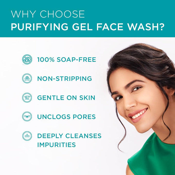 Simple Purifying Face Wash 150ml for oily, acne-prone, sensitive skin | 100% soap-free gentle cleanser for women &amp; men