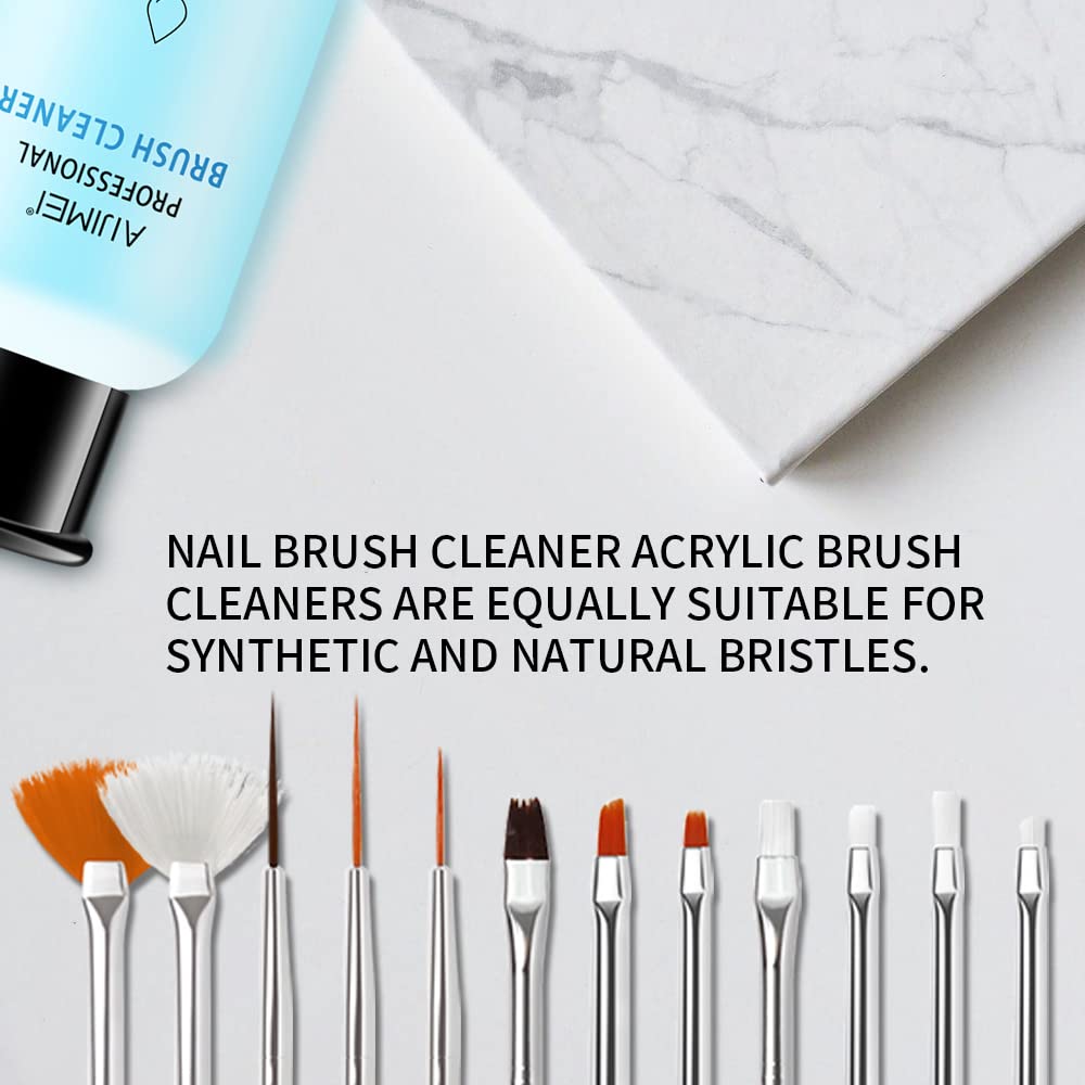 Acrylic Nail Brush Cleaner &amp; Restorer Acrylic Brush Cleaner Liquid Acrylic Paint Brush Cleaner Nails Artist Acrylic Powder Painting Acrylic Cleaner Paint Brush Cleaner Solution (2oz)