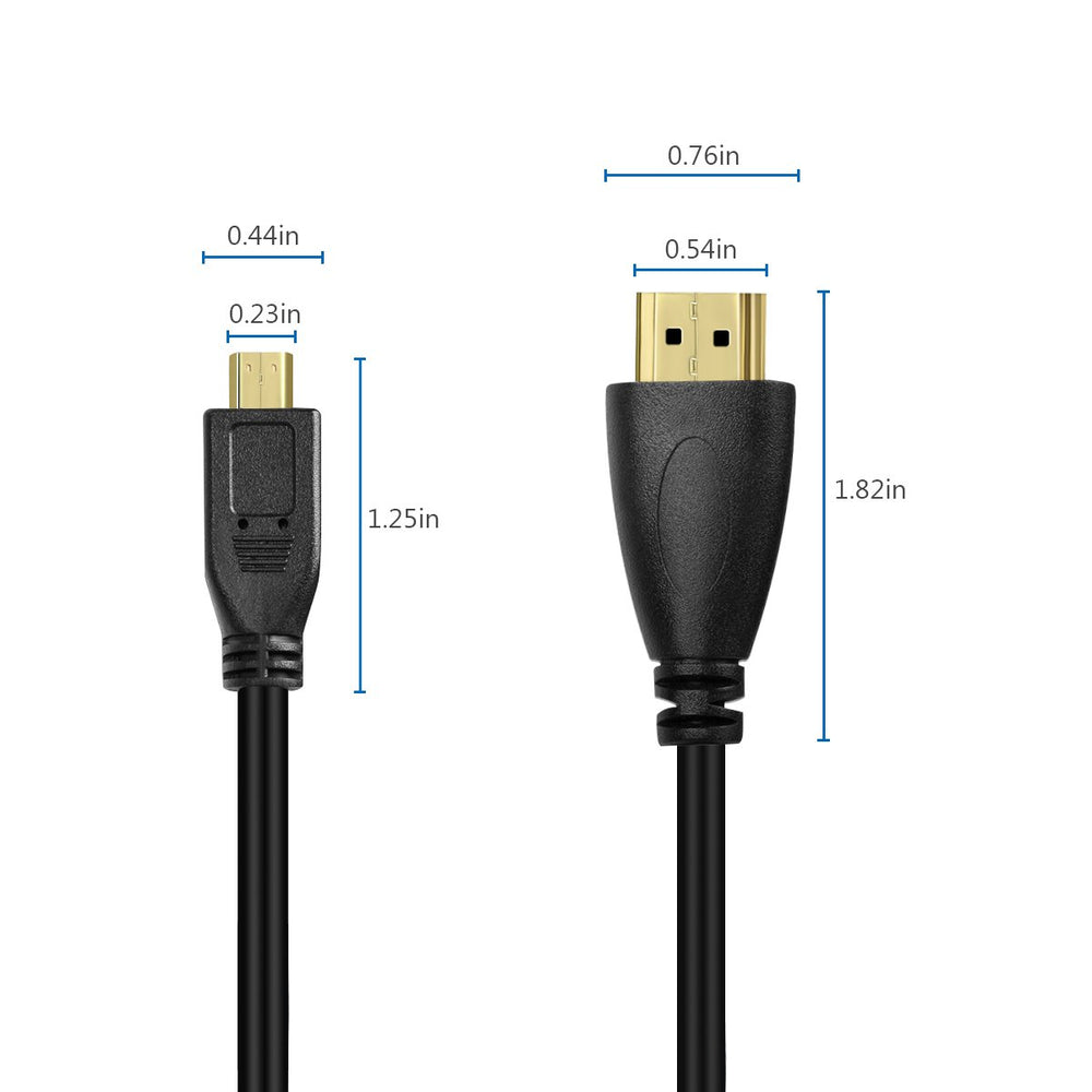 UCEC Micro HDMI to HDMI Cable, 3.2FT Coiled HDMI to Mic